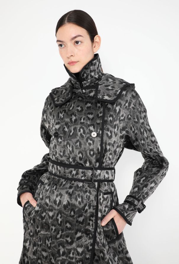 Dior Jacquard Leopard Print Trench - 5
