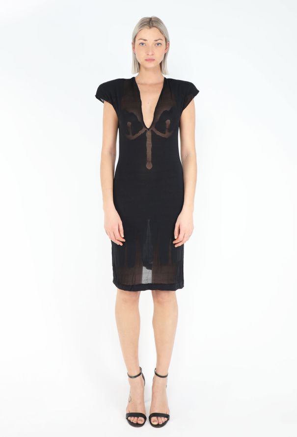 Saint Laurent Rare S/S 2003 Skeletal Mesh Dress - 2