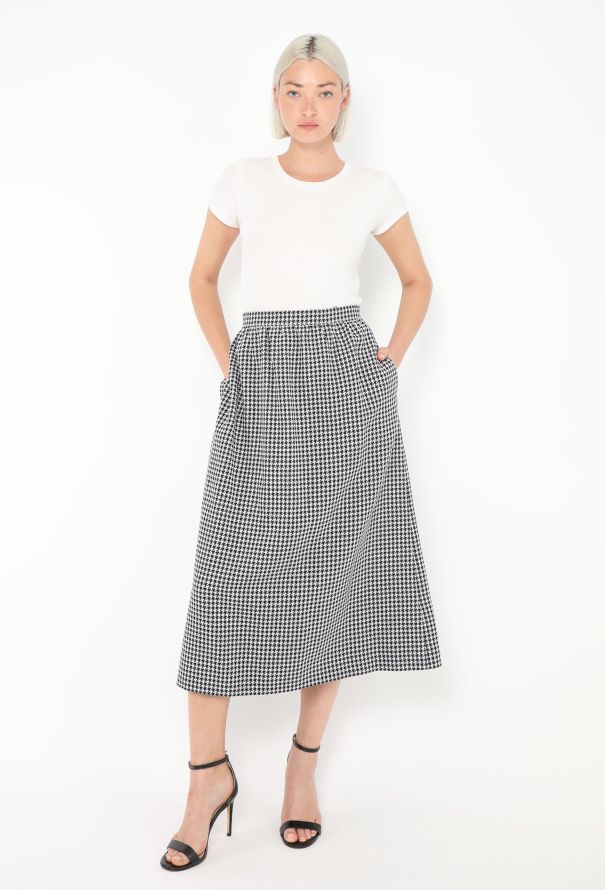 Dior 2017 Houndstooth A-Line Skirt - 1