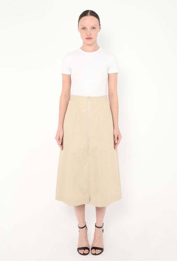 Céline Zippered A-Line Skirt - 1