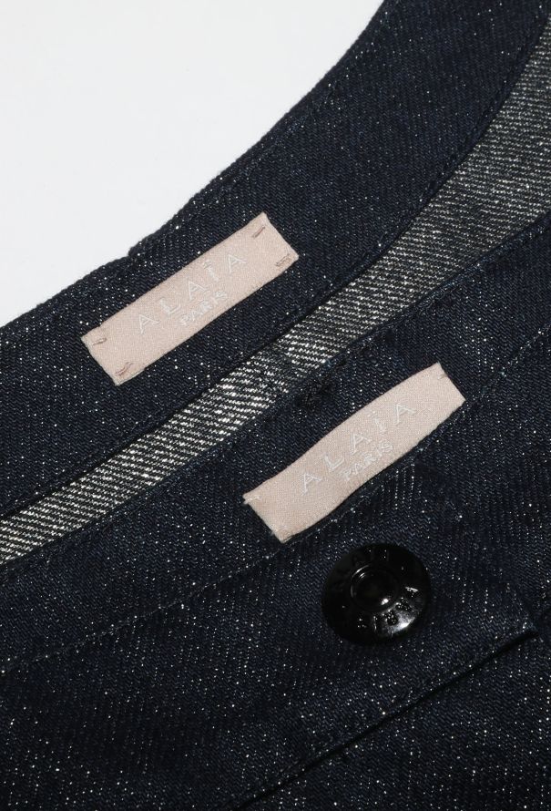 Alaïa Iridescent Denim Shorts Ensemble - 6