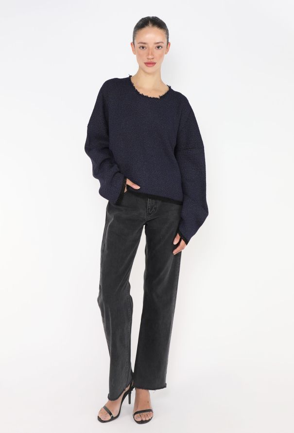 Céline 2013 Frayed Bouclé Silk Sweater - 3
