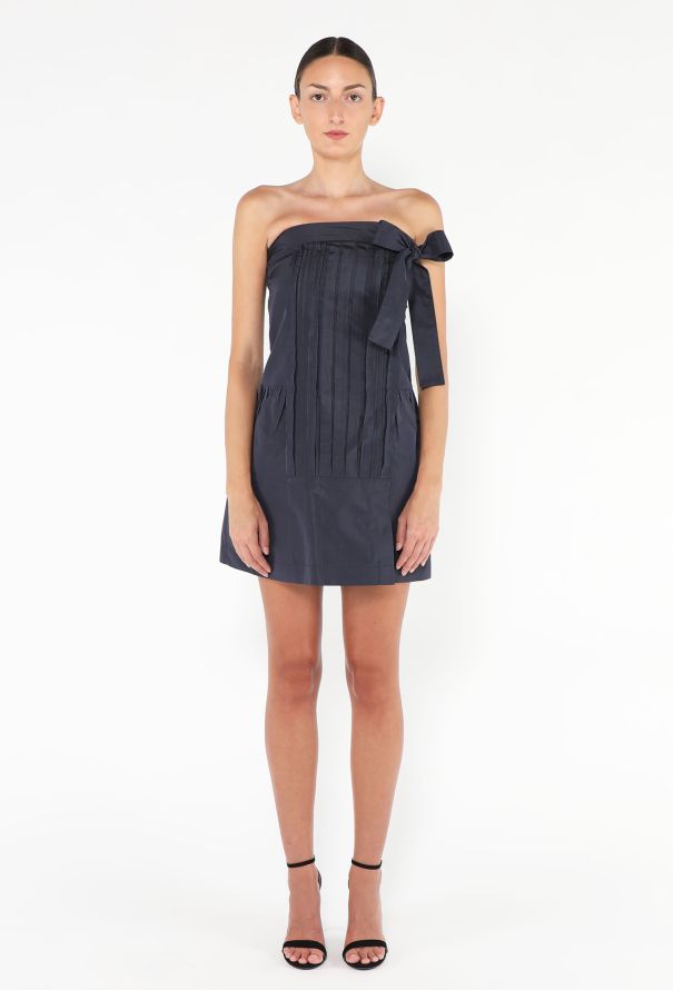 Prada 2007 Nylon Bow Bustier Dress - 3