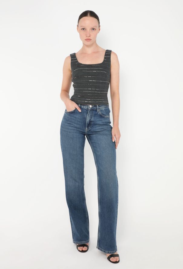 Prada S/S 1998 Beaded Linen Tank - 3