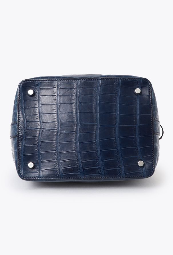 Hermès Matte Bleu Saphir Niloticus Crocodile Toolbox 20 Bag - 7