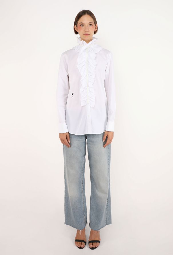 Dior Ruffled Cotton Blouse, 2023 - 2