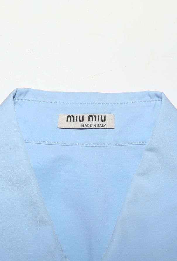 Miu Miu 2019 Embroidered Shirred Blouse - 5