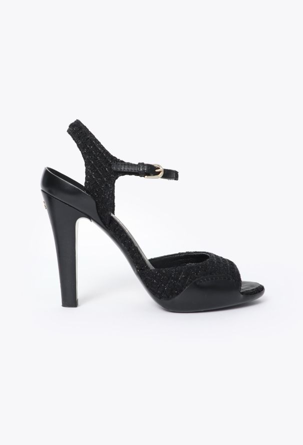 Chanel 2014 Tweed 'CC' Sandals - 1