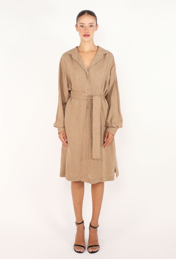 Loro Piana Belted Lora Linen Dress, 2023 - 1