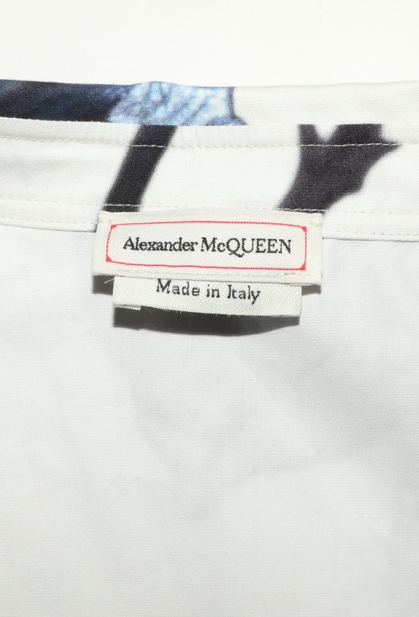 Alexander McQueen 2022 Floral Print Poplin Dress - 5