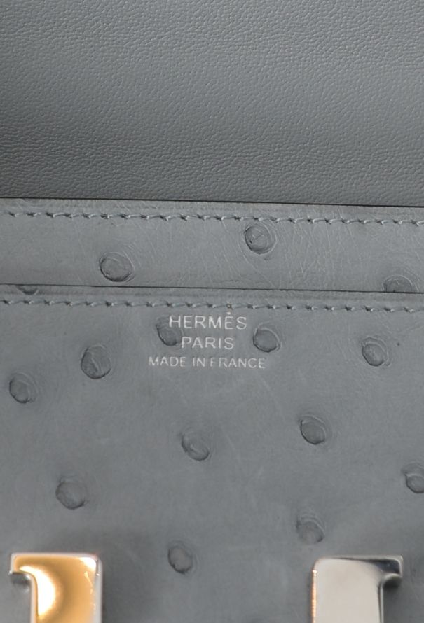 Hermès Bleu Glacier Ostrich Constance To Go - 12 Hermès Bleu Glacier Ostrich Constance To Go - 12