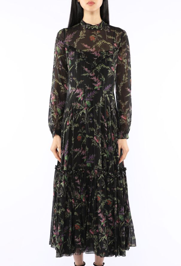 Dior Floral Silk Chiffon Dress - 3