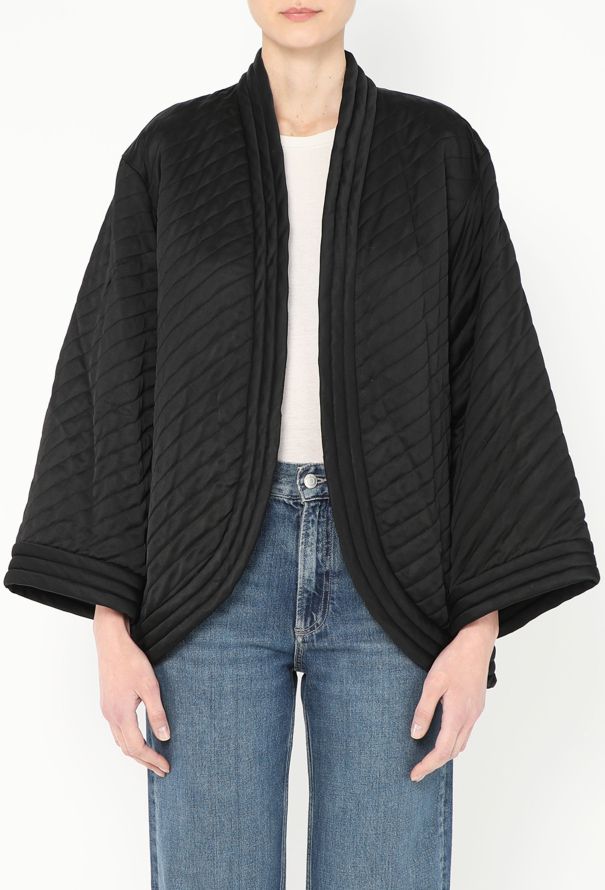 Saint Laurent Rare 1978 Quilted Satin Swing Jacket - 1