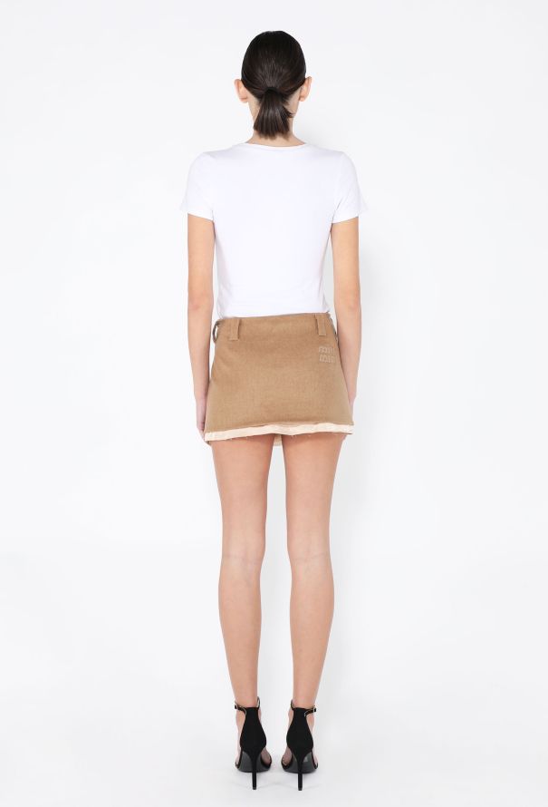 Miu Miu S/S 2022 Camel Mini Skirt - 5