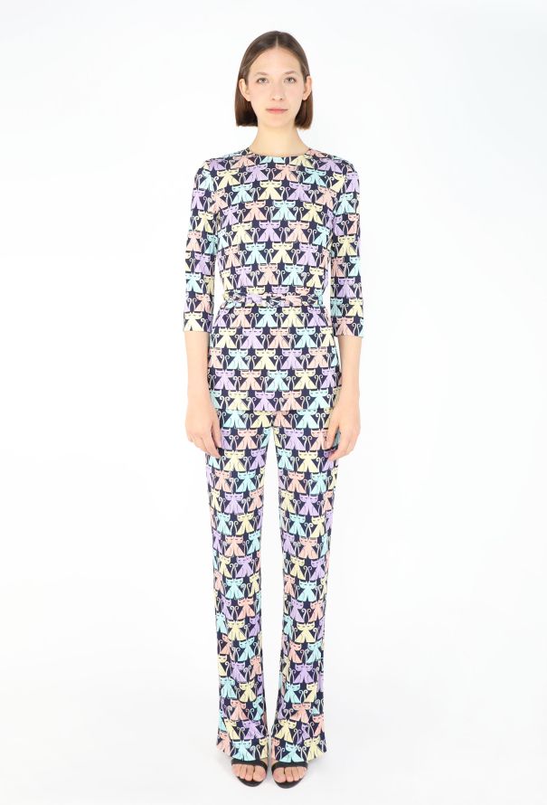 Miu Miu 2017 Belted Cat Print Ensemble - 3