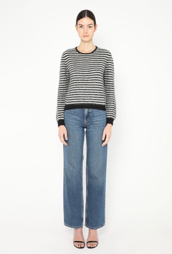 Saint Laurent 2015 Striped Mohair Sweater - 3 Saint Laurent 2015 Striped Mohair Sweater - 3