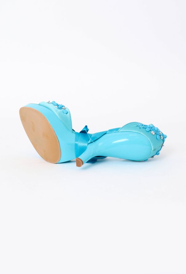 Dior Early 2000s Embellished Ribbon Sandals - 6 Dior Early 2000s Embellished Ribbon Sandals - 6
