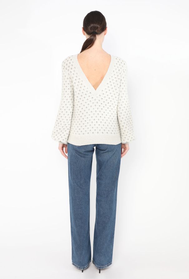 Chanel Pre-Fall 2017 Open-Back Lamé Sweater - 4 Chanel Pre-Fall 2017 Open-Back Lamé Sweater - 4