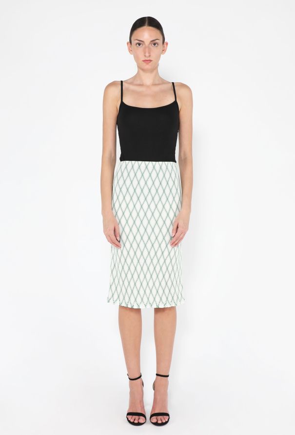 Prada Diamond Smocked Midi Skirt, 2024 - 1