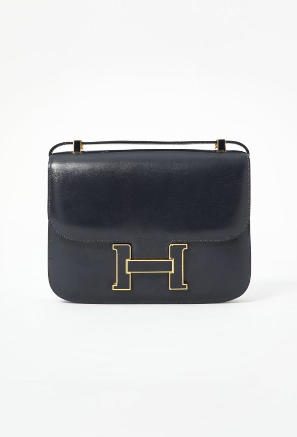 Hermès '70s Navy Box & Enamel Constance 24 - 1