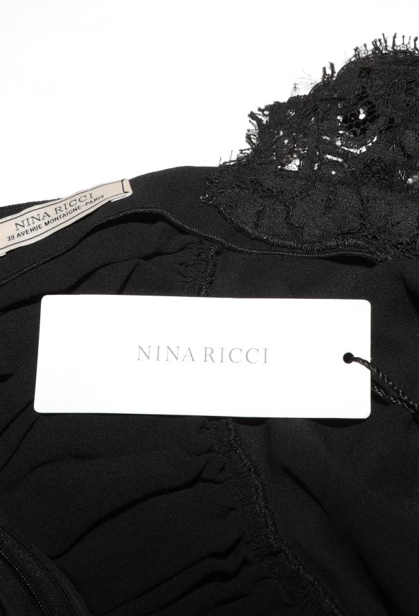 Nina Ricci Lace Trim Open-Back Gown - 7