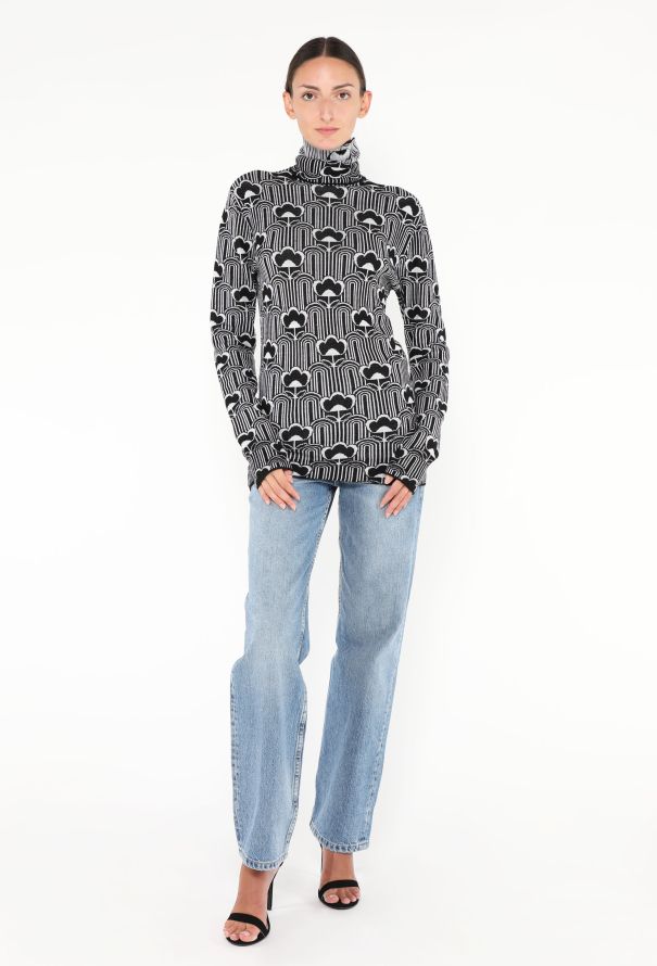 Prada F/W 2021 Floral Jacquard Turtleneck - 4