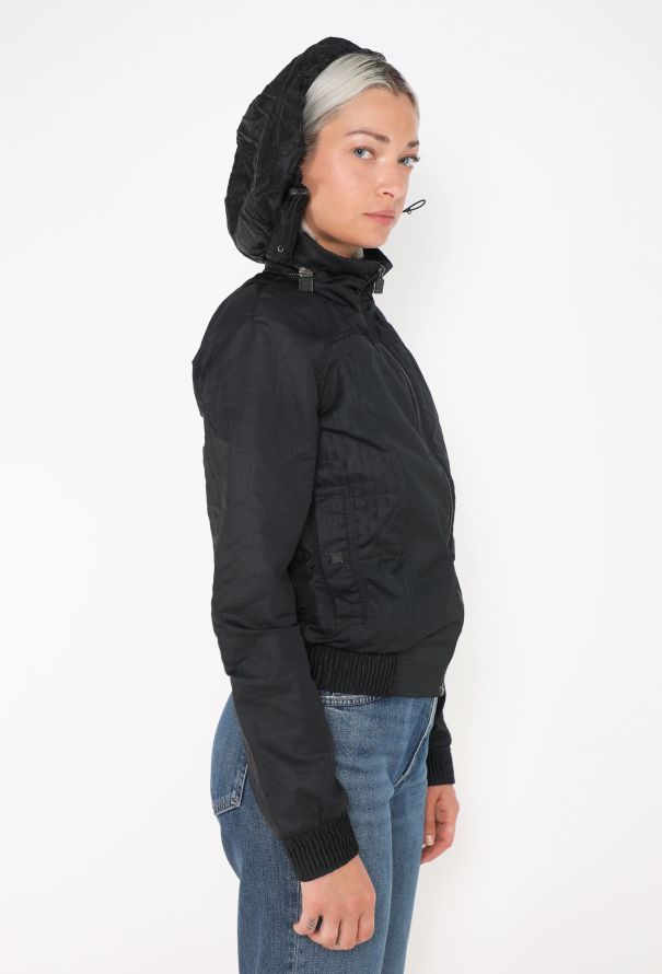 Chanel Embossed Nylon Bomber Jacket - 4 Chanel Embossed Nylon Bomber Jacket - 4