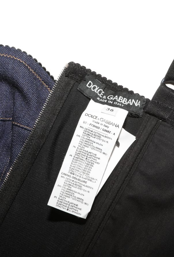 Dolce & Gabbana Denim Corset Bralette Top - 5