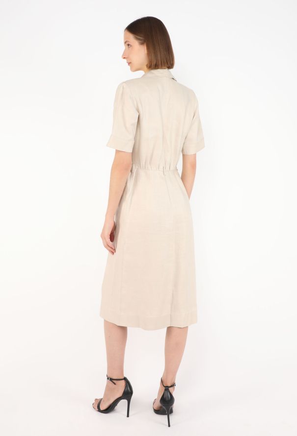 Saint Laurent Saharan Linen Dress, Early 1970s - 3