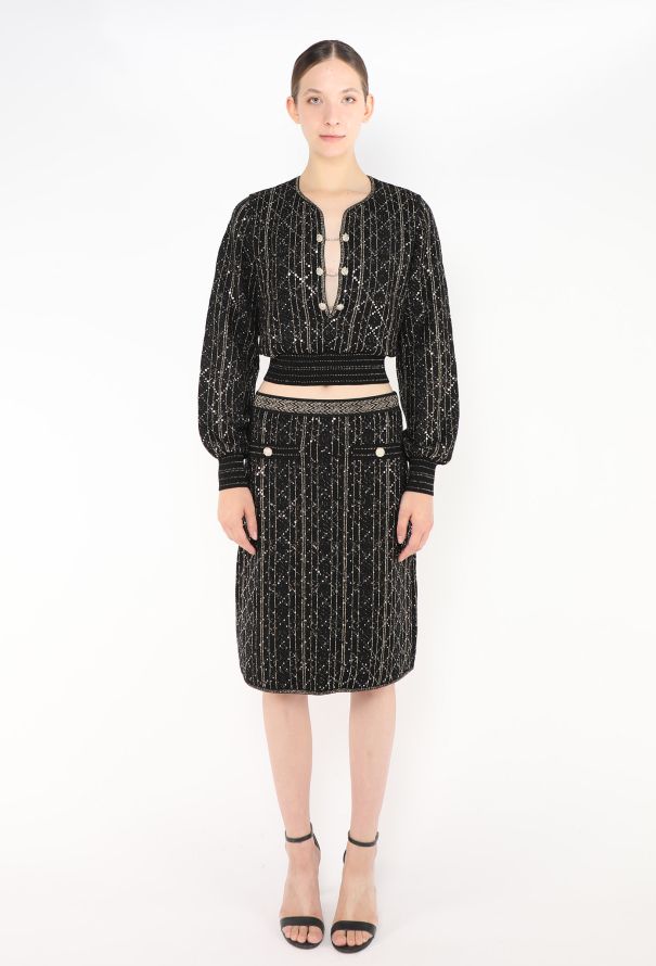 Chanel Pre-Fall 2020 Iridescent Knit Ensemble - 1