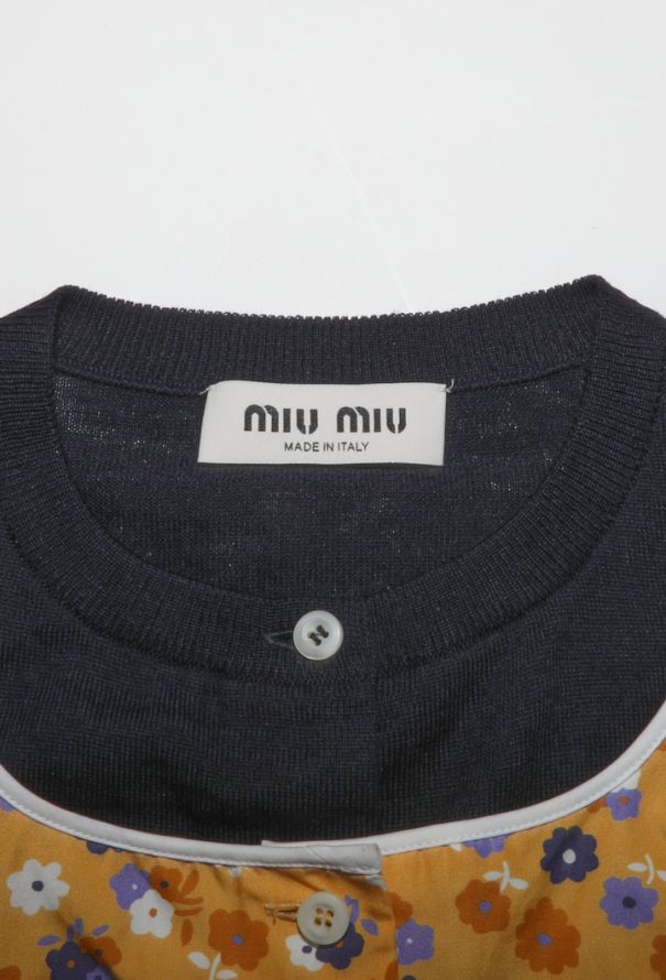 Miu Miu Trompe L'Œil Floral Cardigan, S/S 2026 - 7