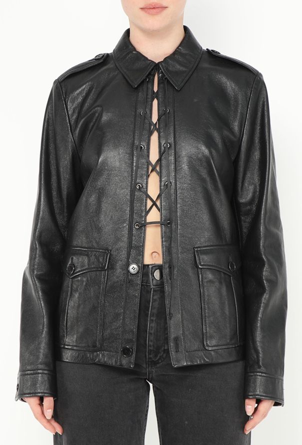 Saint Laurent S/S 2019 Leather Saharan Top - 3