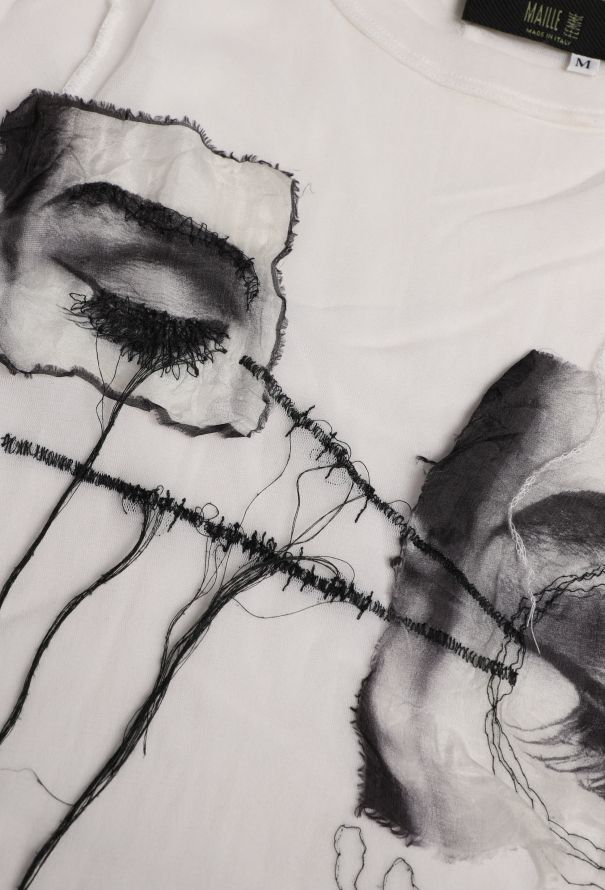 Jean Paul Gaultier 2002 Surrealist Appliqué Mesh Top - 7