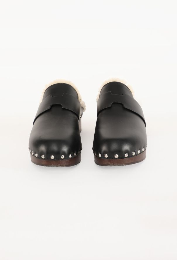 Hermès Calya H Shearling Mules, 2021 - 3