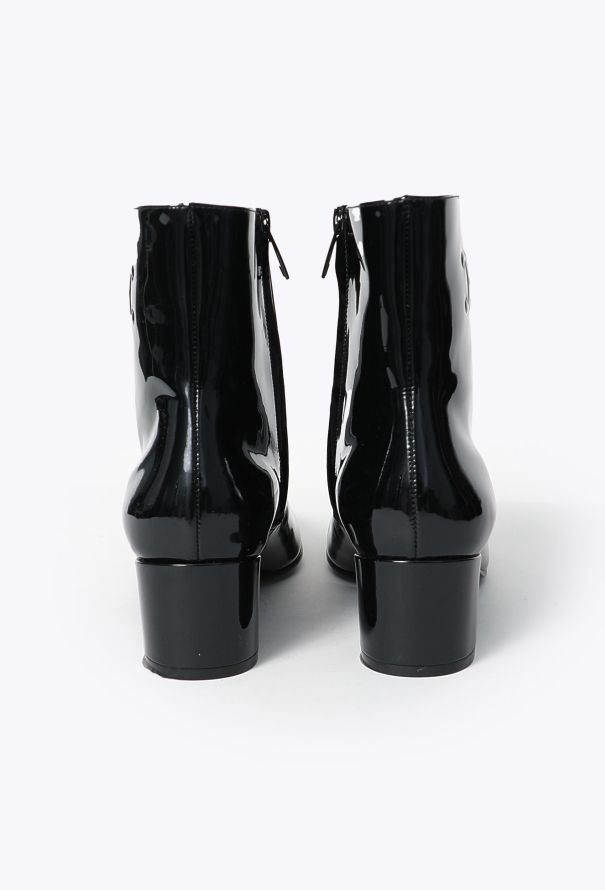 Céline 2024 Triomphe Patent Ankle Boots - 4