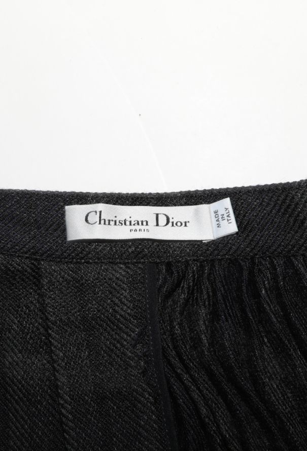 Dior Tartan Pleated Wrap Skirt - 5