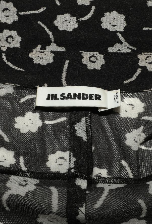 Jil Sander Bicolor Floral Print Dress - 4