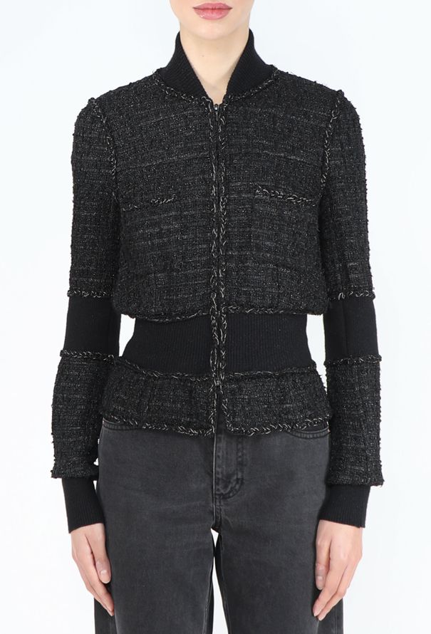 Chanel S/S 2006 Tweed Ribbed Trim Jacket - 1