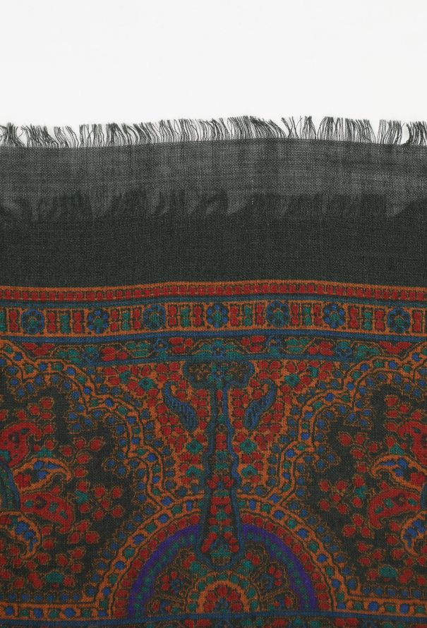 Saint Laurent Vintage Paisley Printed Shawl - 5