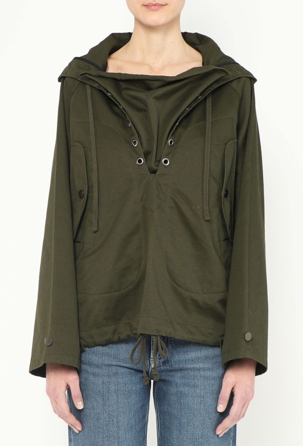 Céline 2017 Khaki Gabardine Parka - 1