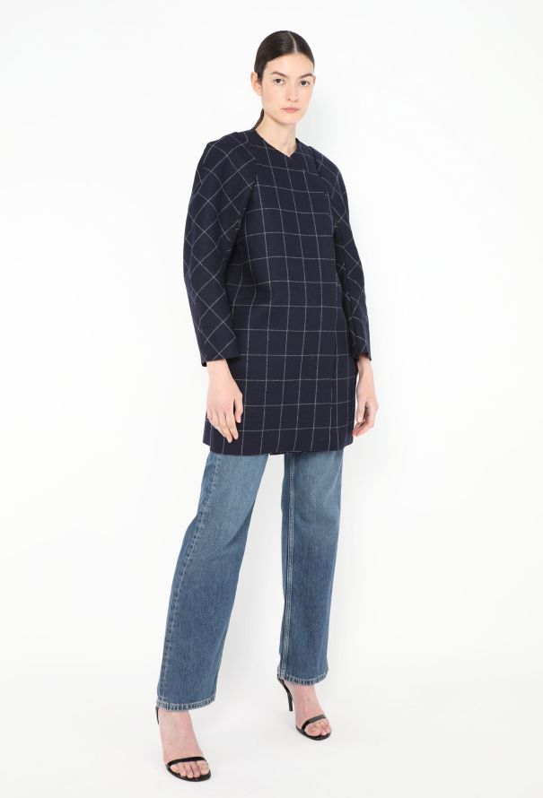 Jacquemus F/W 2014 Checkered Felt Peacoat - 3 Jacquemus F/W 2014 Checkered Felt Peacoat - 3