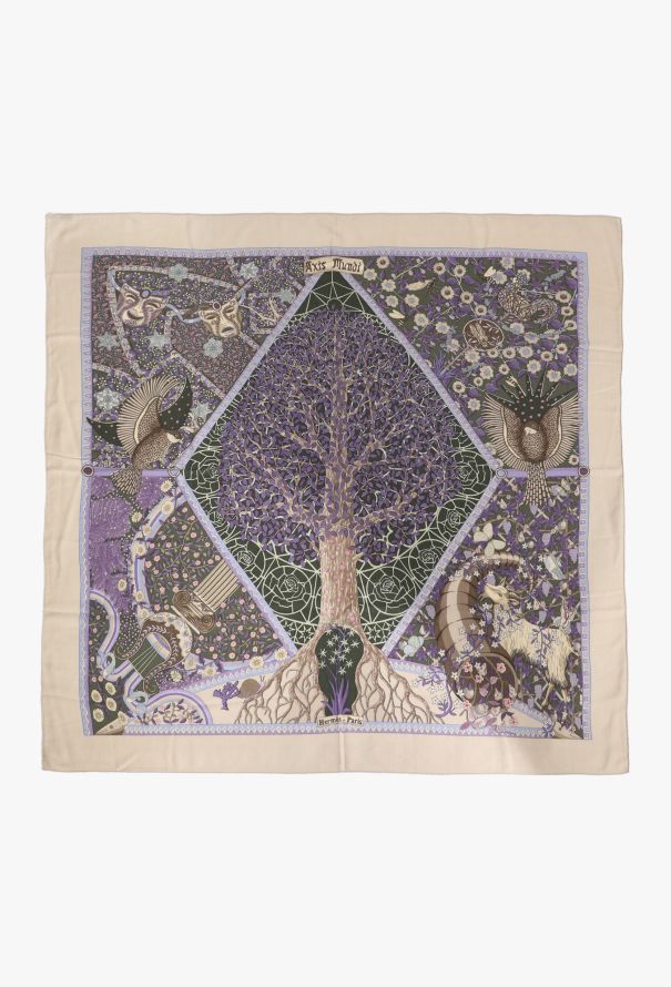 Hermès 'Axis Mundi' Cashmere Grand Carré 140cm - 1