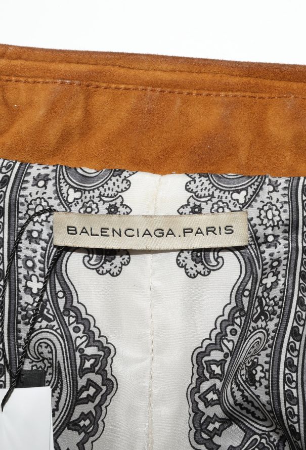 Balenciaga S/S 2006 Suede Bomber Jacket - 7