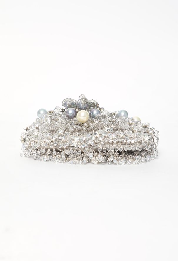 2000s Daniel Swarovski Crystal Evening Chain Clutch - 7
