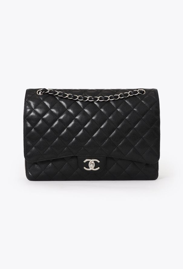 Chanel Black Caviar Jumbo Timeless Bag - 1