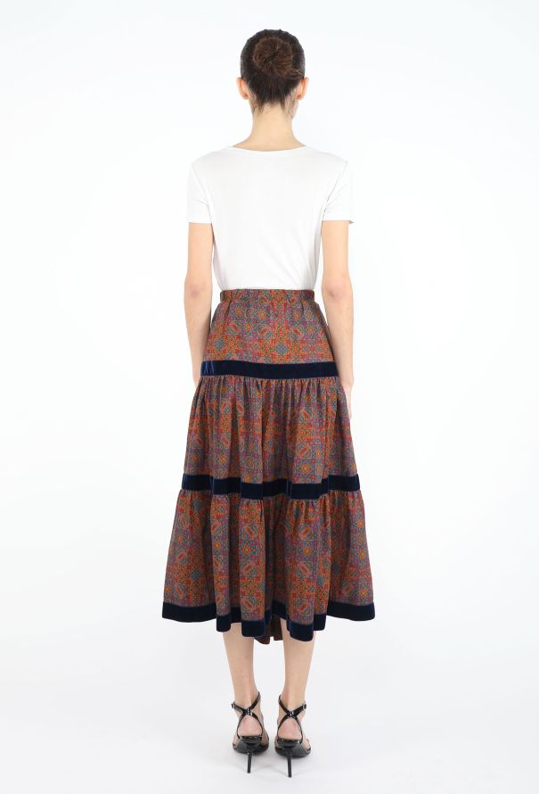 Saint Laurent Late '70s Russian Tiered Peasant Skirt - 4