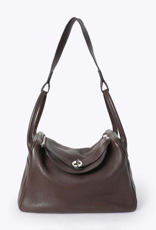 Hermès Chocolat Taurillon Clémence Lindy 30 - 1 Hermès Chocolat Taurillon Clémence Lindy 30 - 1