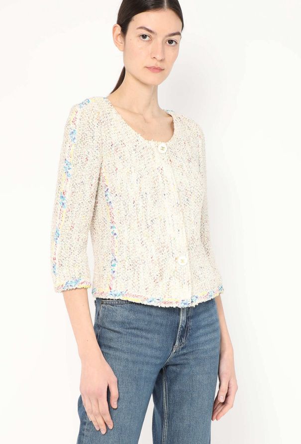 Chanel 1999 Painted Trim Tweed Jacket - 2