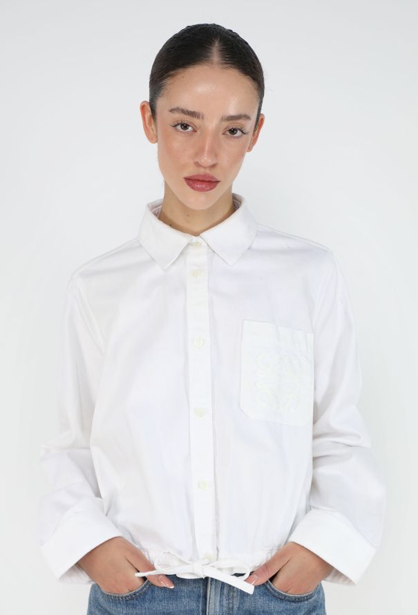 Loewe 2025 x Paula’s Ibiza Slit Drawstring Shirt - 1