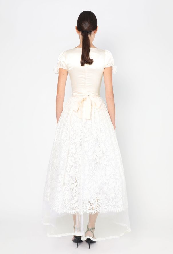 Dolce & Gabbana STUNNING Vintage Silk Lace Bridal Dress - 7